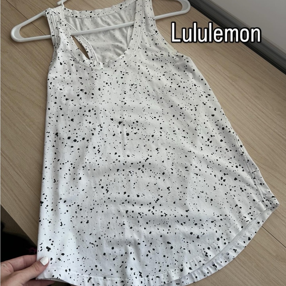 Lululemon Athletica White Relaxed Cut Out Tank Top